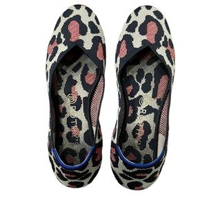 Rothy big red cat flat leopard ballet shoe size 9, fit like an 8.5.
